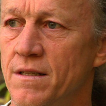 Close-up to a man's face.