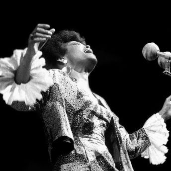 Abbey Lincoln in concert in Paris, Ile-de-France in 1967.